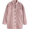 NEXT Giacca Camicia in Velluto Leggera da Donna, Shacket con vestibilità Oversized Rosa 50