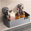 Luxvara Mensola Doccia con Ventosa, Portaoggetti Bagno con Ventosa Impermeabile, Portaoggetti Doccia con Ventosa per Doccia Accessori Shampoo Balsamo Rasoi Sapone - Nero
