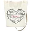 FEELMEM Borsa a secchiello piccola per badante, regalo per babysitter, regalo di ringraziamento per l'asilo nido, Beige, 1