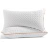 Twirest Cuscino da 40 x 80 cm (confezione da 2 unità), cuscino in memory foam, cuscino imbottito, cuscino regolabile in altezza con cerniera, fodera del cuscino sfoderabile e lavabile