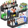 McNory 2 pezzi Organizer Sottolavello Cucina,Organizzatore sotto il lavandino a 2 livelli con 8 Ganci e 4 Tazza appesa porta detersivi sottolavello ripiani cucina salvaspazio Cucina Bagno Cosmetici