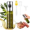 CenYouful Spruzzatore di olio per cucina, protezione UV verde, flacone spray, 100% senza BPA, spray per olio da cucina, per friggitrice ad aria calda, olio spray con scala e imbuto, spray per olio