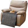Eismodra Coprisedia per poltrona relax, rivestimento per poltrona rilassante, antiscivolo, copripoltrona con bracciolo, copripoltrona per TV (grigio scuro, 1 pezzo da 60 x 100 cm)