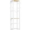 HOOBRO Porta Abiti con Scarpiera, 3 Ripiani e 8 Ganci, Appendiabiti Multifunzionale con Asta, Stile Industriale per Ingresso, Corridoio, Marrone Vintage e Nero EWN04YM01