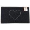 Nicoman Cuore Zerbino Entrata - Tappeto Lavabile Antiscivolo - (Ideale in Esterni Non riparati), Piccolo (60x40cm), Nero