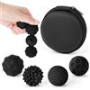Ainiv Magnetiche Antistress in Silicone, 4 Pezzi Palline magnetiche Fidget Toys, Sfere di Acupressure, Anti-Stress Anxiety Toy per Adulti, Silenzioso Giocattolo da Scrivania (Nero)