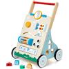medoga Girello in legno, 10 in 1 Baby Activity Center Push Walker regolabile, giocattolo per bambino, ragazzi (BW001)