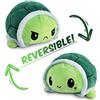 Thedttoy Reversible Turtle Plushie Show Your Mood with Double-Sided Flip Mood Teddy Super Fluffy, Cute Mini Stuffed Turtle Suitable for All Ages Green