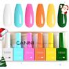 CANNI Smalto Semipermanente per Unghie 6 Colori Gel Nail Polish Soak Off UV LED per la manicure e la progettazione delle unghie 9ml C2303