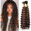 LPARMJIT Capelli Sintetici Ondulati per Trecce Boho - 18 Pollici, 2 Pacchi, Senza Trama - Estensioni per Acconciature Deep Wave