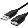 Rankie Cavo di prolunga USB 2.0, da maschio a A-femmina, compatibile con stampante, tastiera, mouse, 1,8 m (nero)