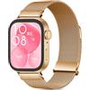 CHANRASI Metallo Cinturino Compatibile con Cinturini Huawei Watch Fit 4 Pro/Fit 4/Fit 3 Donna,Cinturino Doppie Regolabili Magnetiche per Huawei Watch Fit 3 Oro rosa