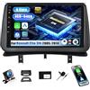 SIXWIN Qualcomm 8 Core 4+64G Android 13 Autoradio con CarPlay/Android Auto/DSP per Renault Clio 3th 2005-2017,1280 * 720,9 Pollici HD Schermo con WiFi6 Navi Bluetooth 5.1 RDS/FM+Relecamera