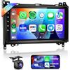 VECHTEL 8 CORE 6+128G Autoradio Android 13 per Mercedes Benz W906 Sprinter W169 W245 W639 Vito Viano, 9 IPS Touchscreen Stereo Auto co DSP Carplay Android Auto Wi-Fi GPS Bluetooth Radio FM RDS Retrocamera