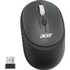 Acer Mouse Bluetooth, Mouse Wireless Silenzioso USB (2×BT5.2+2.4Ghz) 1600 DPI, Piccolo Topo a Mano dal Design Ambidestro Compatibile con Windows, macOS, Android