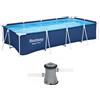 Bestway Steel Pro 56424 - Piscina fuori terra + Pompa filtro 16 W