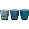 Villa d'Este Home Tivoli 1996 Set 12 Bicchiere acqua 300 ml azzurro, in plastica PS, Shades of Ocean, Unico