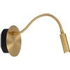 LUCIDE JOLIJN - Lampada da letto ricaricabile/lampada da parete - batteria/batteria - Ø 11 cm - LED - 1 x 2 W 3000 K - Magnetica - Oro opaco/ottone