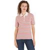 Tommy Hilfiger Donna Maglietta Polo Maniche Corte Stripe Slim Fit, Bianco (Breton STP/Ecru/Classic Beige), L