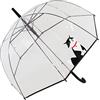 Le Monde du Parapluie - Ombrello a campana trasparente automatico - antivento - 8 stecche in fibra di vetro - solido - Piccolo gatto