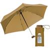 Le Monde du Parapluie Mini ombrello pieghevole a 5 persiane con protezione UV UPF 50+, protezione UV UV, leggero e compatto, per viaggi, tasca, borsa antivento e manico in legno con rivestimento in