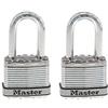 Master Lock Padlock, Magnum Laminated Steel Lock, 1-3/4 in. Wide, M1XTLF (Pack of 2-Keyed Alike)