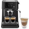 De'Longhi Stilosa EC235.BK Macchina manuale da Caffè Espresso e Cappuccino, Caffè in Polvere o in Cialde E.S.E., Montalatte classico per Cappuccini, serbatoio 1L, 1100W, Caldaia Acciaio Inox, Nero
