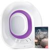 Fivona Sitz, vasca da bagno per WC post-partum ed emorroidi, sedile a vapore Yoni, lavabo pieghevole per ammollo di sale Epsom, bidet portatile, senza BPA, resistente alle temperature, misura