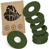 MySweetStitch - 10 x FreeStyle Libre 3 cerotti sensore, Ringpatch Ø 60mm, interno Ø 20mm, cerotto impermeabile, traspirante, delicato sulla pelle, Made in Germany, Olive-Green
