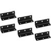 FEEIMOL 6 Pezzi Squadrette Angolari Acciaio Inossidabile Staffa Angolare Retto Supporti Angolo 90 Gradi L Forma Staffe per Fissaggio Legno Mobili Armadietto Tavolo Sedia Nero 27x80mm