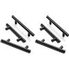 ANSIEDIO 6 pezzi T Bar Tubo in Acciaio Inox Maniglia per Mobili Maniglie a Barra Maniglie a Corrimano Viti Incluse (96 mm Distanza dei fori)