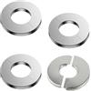 TopHomer Confezione da 4 coperture per tubi in acciaio inossidabile, flange divise a parete, senza foratura, rosetta rotonda per tubo doccia, rubinetto della stufa, 40 mm