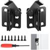 DXLing 2 Coppie Piccolo Lucchetto Hasp Serratura Della Porta Bullone In Acciaio Inox Apertura Destra/Sinistra Latch Gate Hasp Serratura Antifurto Serratura con Viti per Finestra Mobili Porta Nero