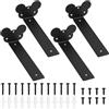 Heozhuyi 4 Pz Staffe per Mensole Pesanti,Staffa per Mensola, Reggimensola, Staffe Mensole da Muro a L, Reggi Mensola da Muro, Supporto per Scaffali Casa Cucina Ufficio (Stile topo, nero 200MM)