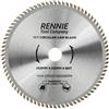 Rennie Tool Company Rennie Tool Lama per sega circolare per legno, 160 mm x 20 mm x 80 T TCT, con anelli di riduzione inclusi