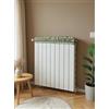 l&j Copritermosifone in stoffa elasticizzato copricalorifero regolabile lavabile cover copri termosifone icotone cattura polvere estensibile universale con filtro anti smog (Verde 1 60-120 cm)