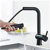 Rozin - Rubinetto Miscelatore Lavabo da Cucina ad Alta Pressione, con Doccetta Estraibile, Girevole a 360°, con Due Tipi di Getti d'Acqua