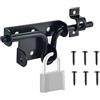 OXTXO Catenaccio a Scorrimento Pesante con Foro per Lucchetto, Serratura per Porte in Legno, Casette, Recinzioni, Fienili, Porte da Giardino - Lucchetto in Ferro Nero 160mm