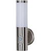 Lampenwelt Applique da esterni 'Kristof' con sensore di movimento (Moderno) colore Grigio, in Acciaio Inox (1 luce, E27) di Lindby | Applique per parete esterna/parete di casa, abitazione, terrazzo und balcone