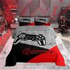 Loussiesd Set Trapunta 135x200cm con inserto per gaming colore: rosso e nero per bambini adolescenti ragazzi uomini decorazione per la stanza set da 2 pezzi 1 piumino con 1 federa