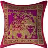 Stylo Culture Indiano Fodere Per Cuscini 30x30 cm Piccoli Decorativi Per Camera Da Letto Elefante Jacquard Viola Quadrato Cerniera 12x12 pollici Copricuscini Soggiorno Sedie - 1 pz