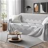 Tata Home Telo Arredatutto Copritutto Copridivano Copriletto Grandfoulard Telo Arredo in Cotone Made in Italy Fantasia (ZigZag Beige, Matrimoniale 260x300 cm)