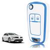TOOMUME Cover Chiave TPU, Custodia Chiave Adatto per Chevrolet Trax Aveo Opel Vauxhall Adam Astra Corsa Meriva Mokka Movano Zafira Buick, Copri Chiavi Guscio Chiave Auto Telecomando - 2 Tasti S