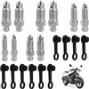 WANTUSHUI Set di 20 viti di sfiato per moto e bicicletta - Include viti per pinza freno M6/M7/M8/M10/M10 x 1, viti per tappo dell'olio con 10 tappi neri - per pinze del freno, cilindro principale e