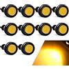 yifengshun 10PCS Luce Dell'occhio D'aquila Alta Potenza 23mm 9W Eagle Eye LED Per Luce Di Marcia Diurna Per Auto Moto Luci di Posizione DRL (Ambra)