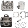 Anlseiod KT00086 Gruppo termico cilindro Evolution 70cc D.48 PIAGGIO AC ARIA SP.12 GHISA in ghisa raffreddato ad aria per motori Piaggio Gilera, 6 travasi con scarico ellittico e testa monopezzo