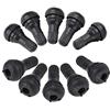 Fydun 10 pezzi Stelo valvola pneumatico TR412, Ottone Valvola del pneumatico a scatto Gomma cancellare Nero corto per fori del cerchio tubeless 6,5 mm su pneumatici per veicoli standard