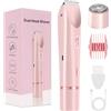 Brigin Rasoio Elettrico Donna,2 in 1 Rasoio Elettrico Corpo IPX7 Impermeabile,Rasoio Intimo Donna a Secco e Bagnato,Indolore Rasoio Parti Intimer, facile da pulire