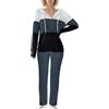HAOLEI Completo Donna Morbida Da Casa Invernale Maglia e Pantaloni Caldo Loungewear Curvy Sportiva Completo Lana Cotone Casual Elegante da Ginnastica e Casa