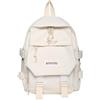 YeBon Zaino estetico vintage per donne e ragazze, zaino scolastico per scuola, zaino da viaggio, resistente all'acqua, regalo per studenti, bianco, L